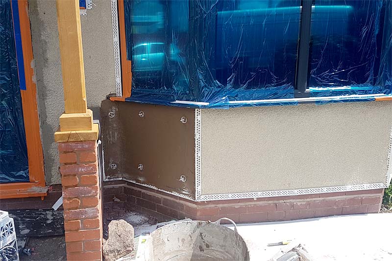 photo of External Render Applied to Detached Bungalow
