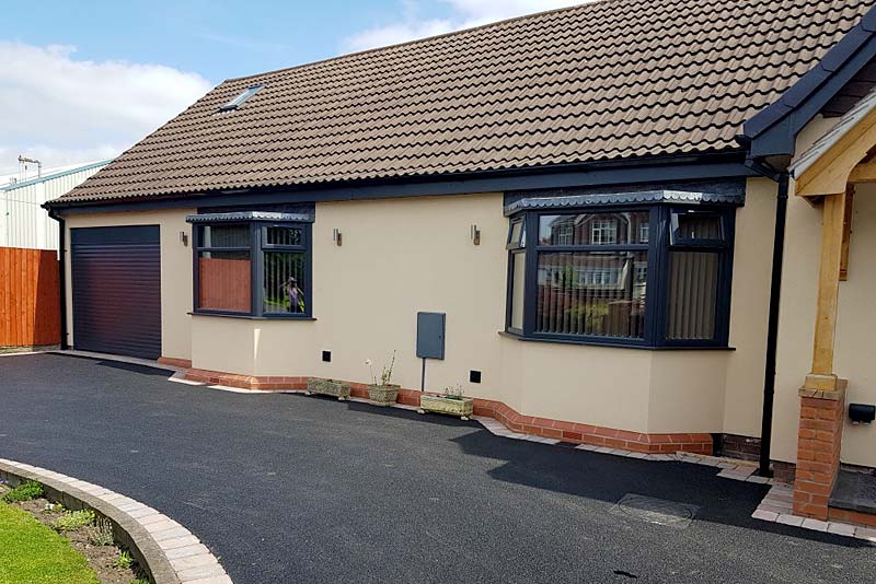 photo of External Render Applied to Detached Bungalow
